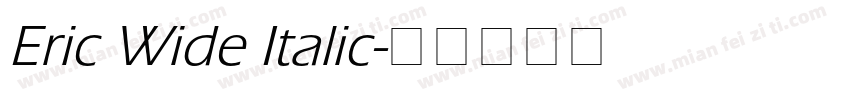 Eric Wide Italic字体转换